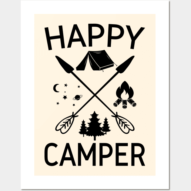 Happy Camper Wall Art by Polahcrea